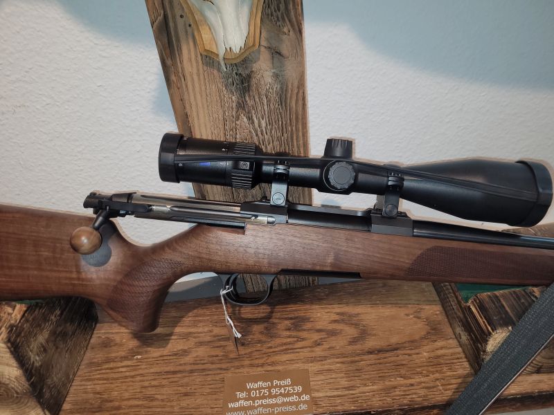 Steel Action HM 8x57IS Nußbaumschaft Geradzugrepetierer Zeiss V4 Leuchtpunkt kein Blaser Heym Kriegh