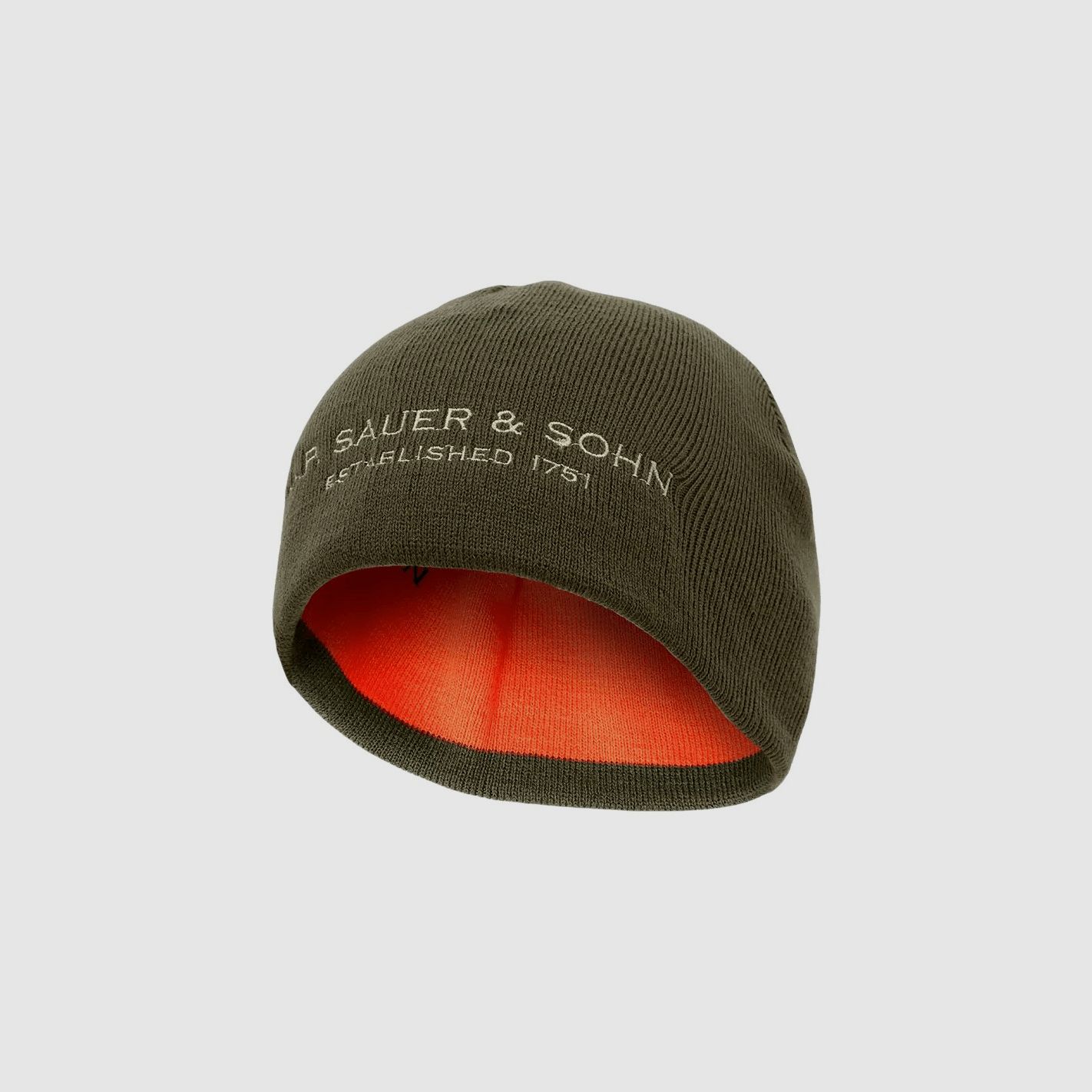 Bonnet réversible Sauer vert orange, image 1 sur 2