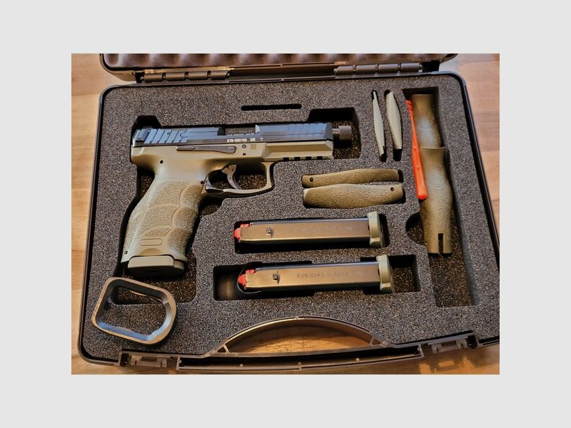 Heckler & Koch halbauto. Pistole SFP9 OR STOR Limited Edition + Optik + Adapterplatte
