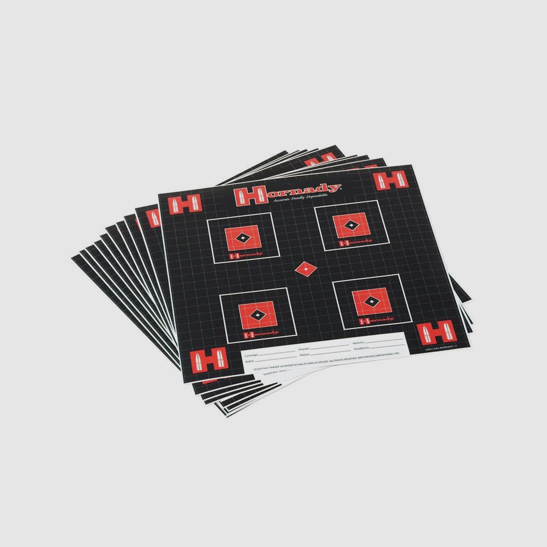Hornady Lock-N-Load Shooting Targets 12"x12" / 30.48x30.48cm 100 pieces