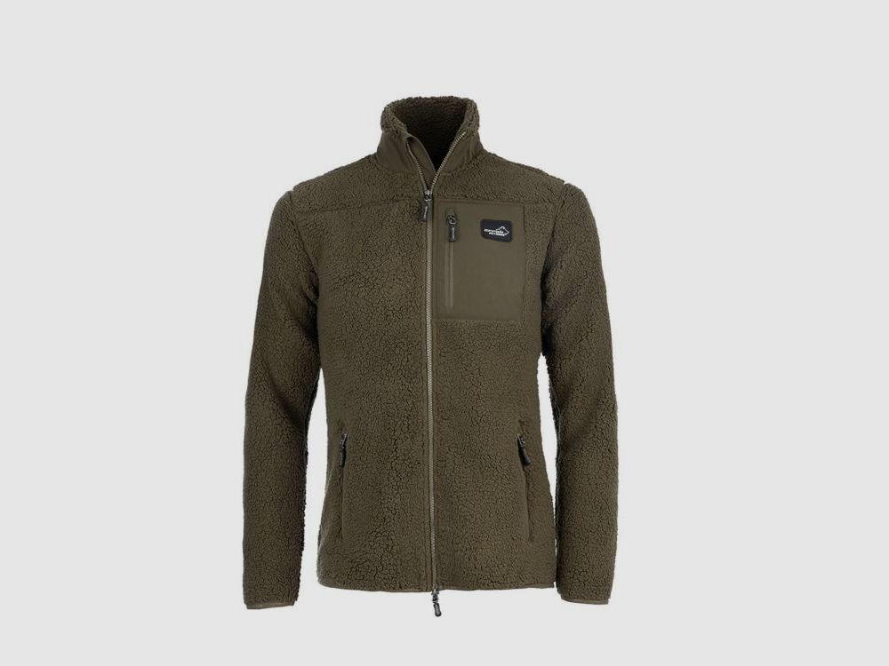 Arrak Sherpa Fleecejacke Damen Olivgrün - M