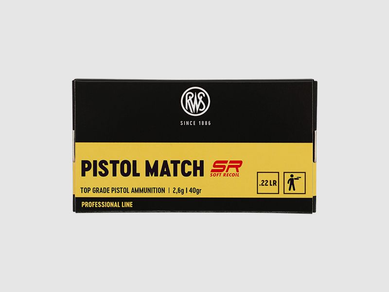 RWS PISTOL MATCH SR - .22LR - 50 PATRONEN