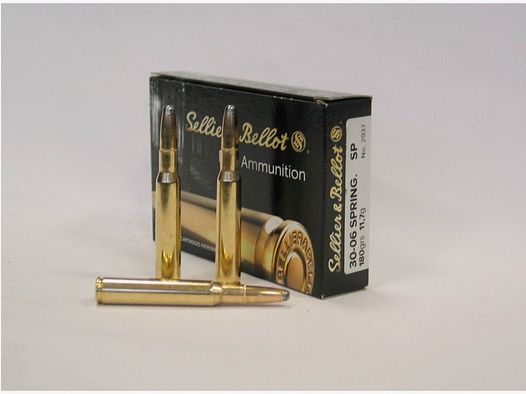 S&B Büchsenpatrone Kal. .30-06 Sprg. – 11,7 g SP (1 Packung mit 20 Stück)