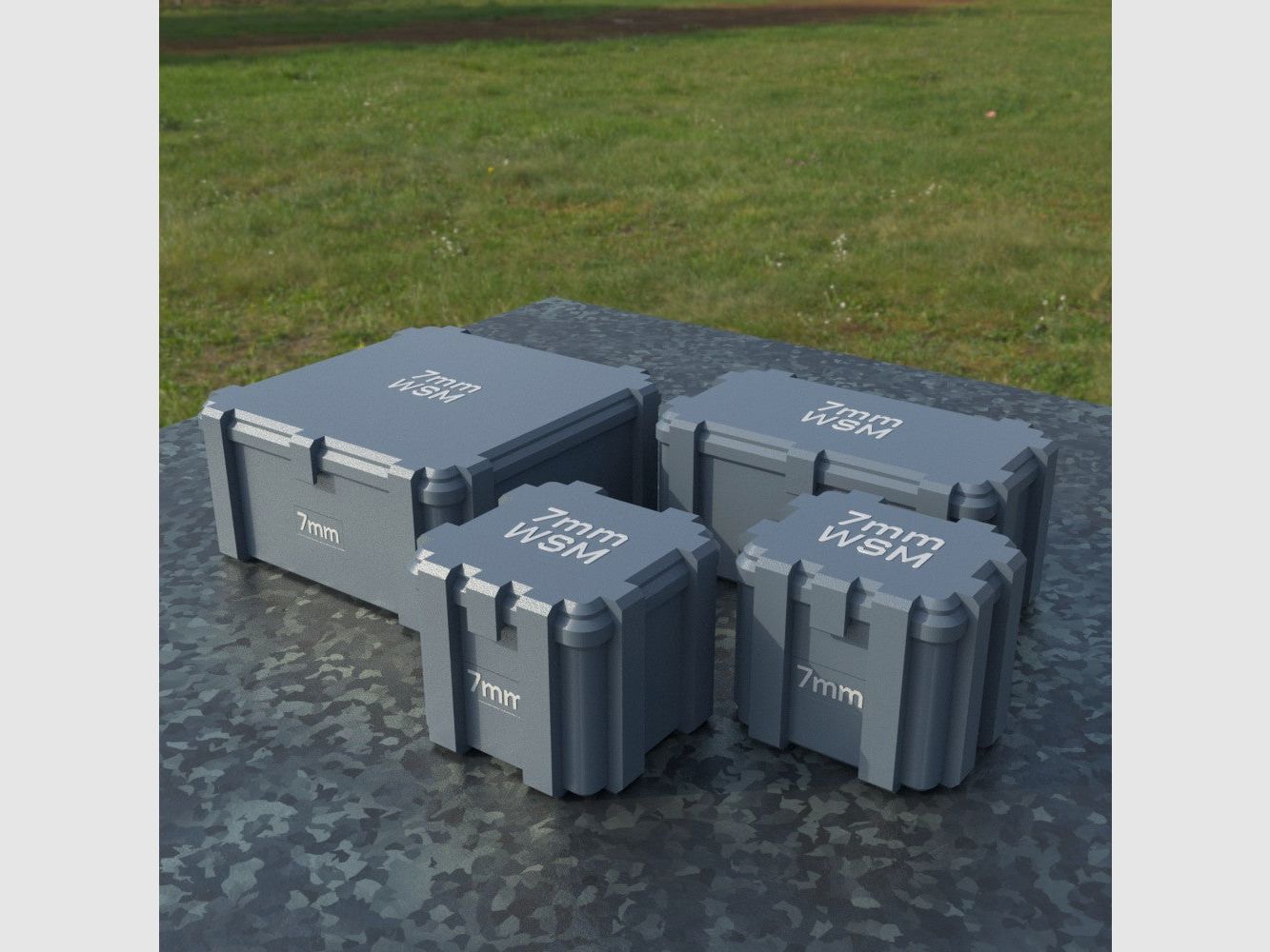 Filamelt Munitionsbox / Ammo Box 7mm WSM – Patronenbox ‘Klappdeckel’ – 20 / 25 / 50 / 100 Runden