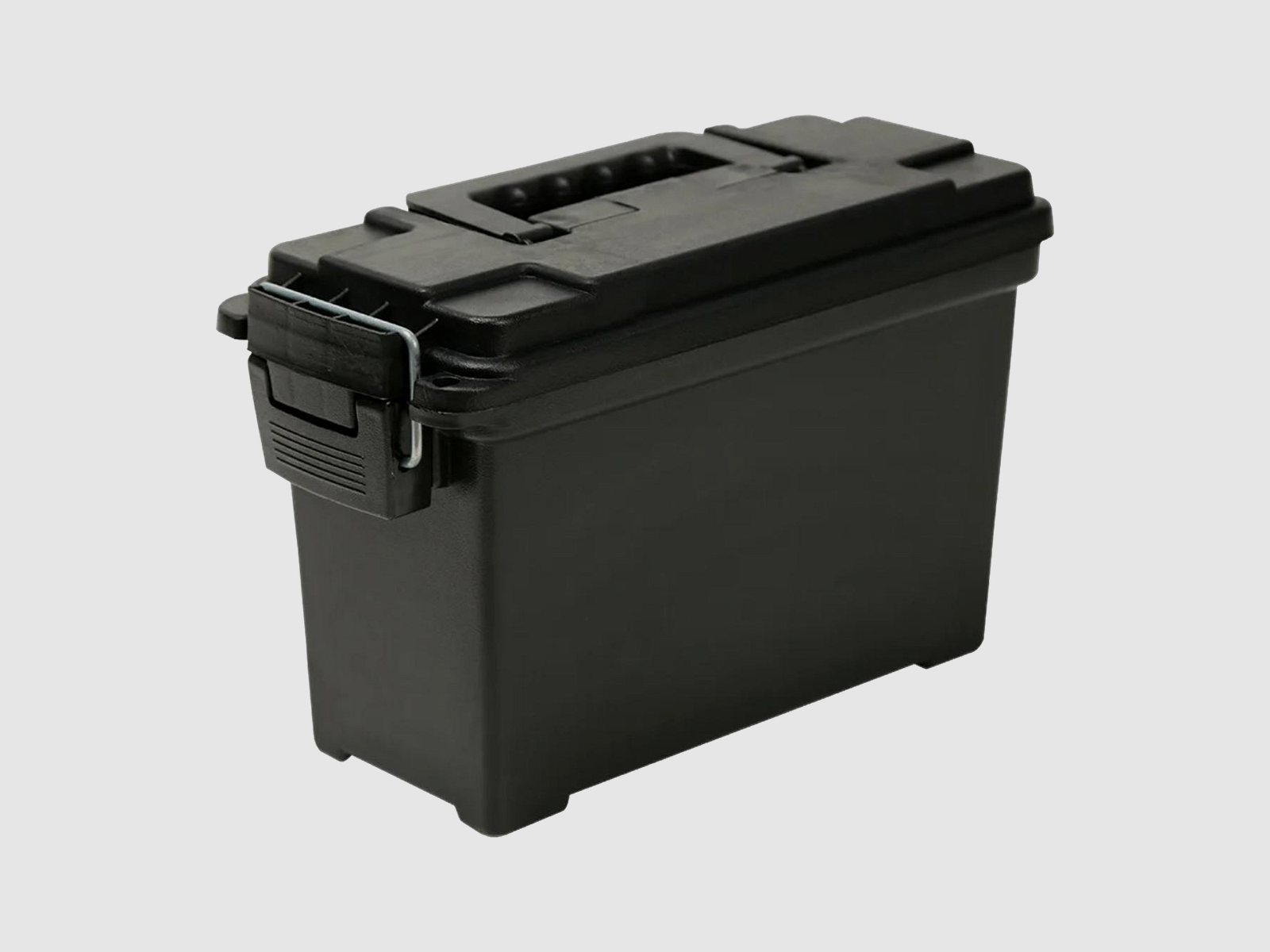 Lockable plastic ammunition box for transport and organization at the shooting range (Ammo 30 / Black)