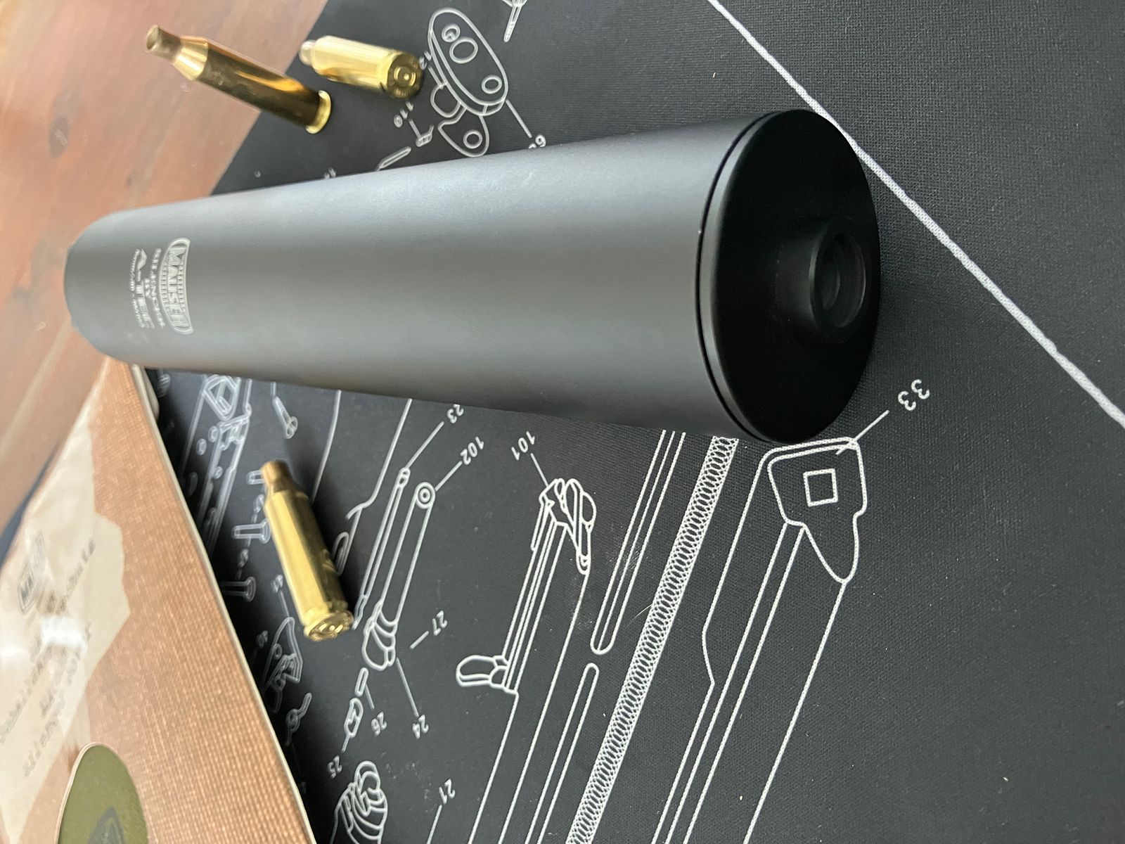 Wenig gebrauchter "Mauser by A-Tec" Schalldämpfer für alle .30 & 8 mm Kaliber, sowie bis Kaliber 6.5 zu verkaufen