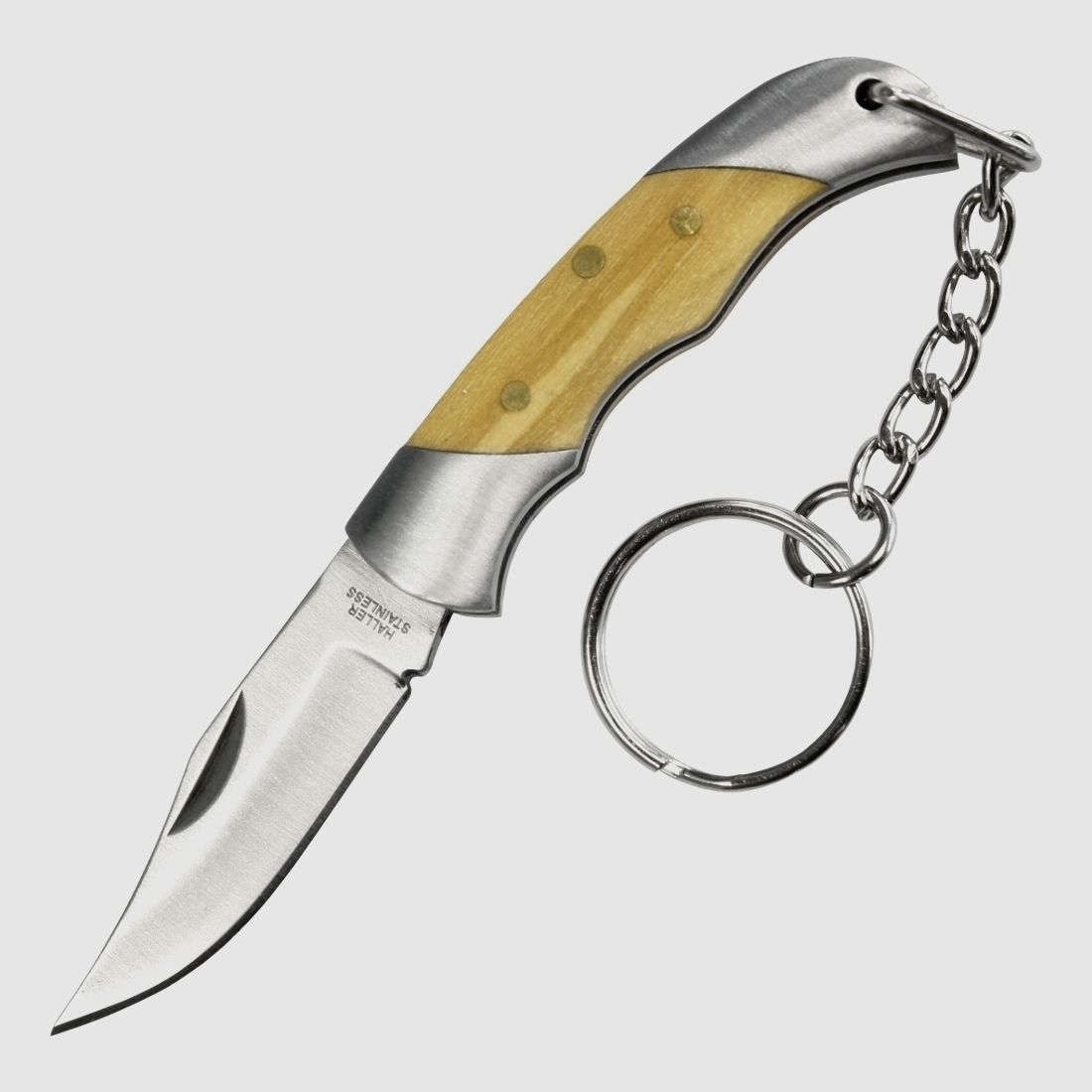 Mini-Taschenmesser Olivenholz Schlsselanhnger 42a konform legal fhren