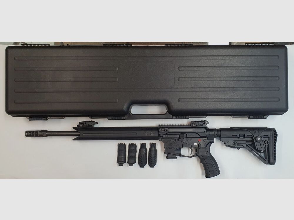 GWMH AG Semi-Automatic Rifle GWMH SPC-SPORTER A5 17" (SWISS PISTOL CARBINE) BLACK Cal.9x19 AR15 Glock Magazine