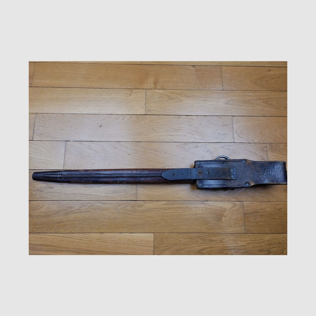 Bajonetta britannica 1907 molto rara con quillon – fodero 2° tipo – Rifle Brigade – fodero da trasporto – TBE, immagine 16 di 16