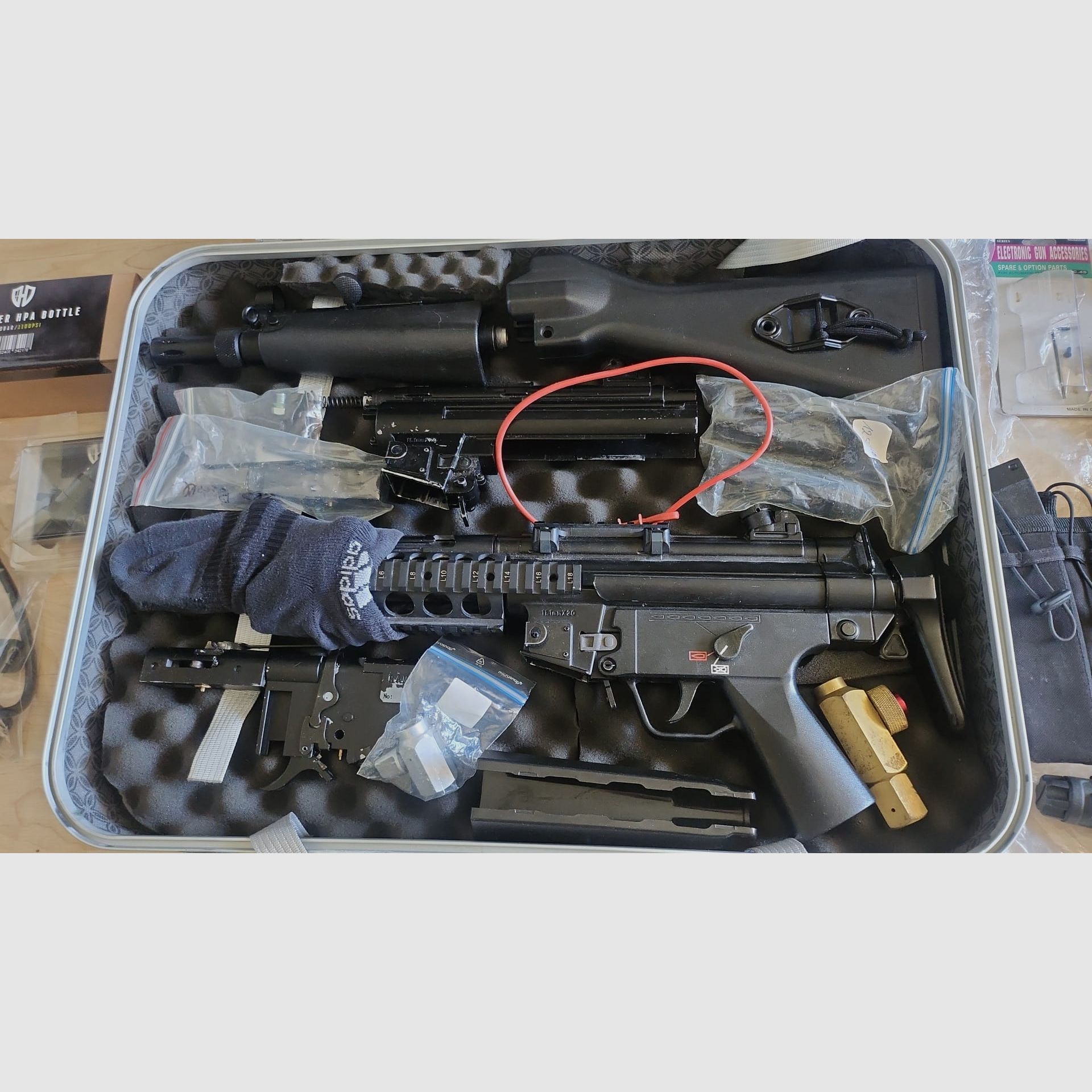 MP5 (APS 12S) – Bastlerpaket mit umfangreichem Zubehör – defekt