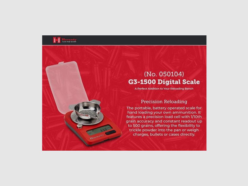 Hornady Electronic Powder Scale G3-1500 #50104