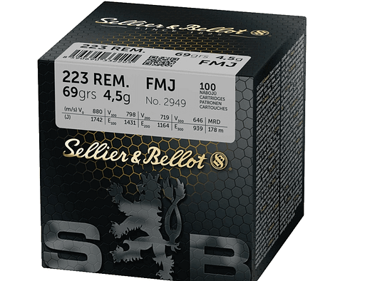 Sellier & Bellot .223 Rem Vollmantel 4,5g/69gr -100St.