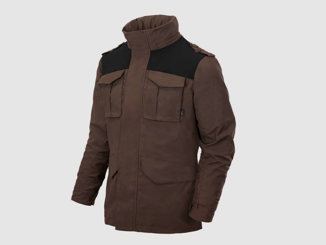 HELIKON-TEX M65 COVERT JACKE EARTH BROWN- SCHWARZ