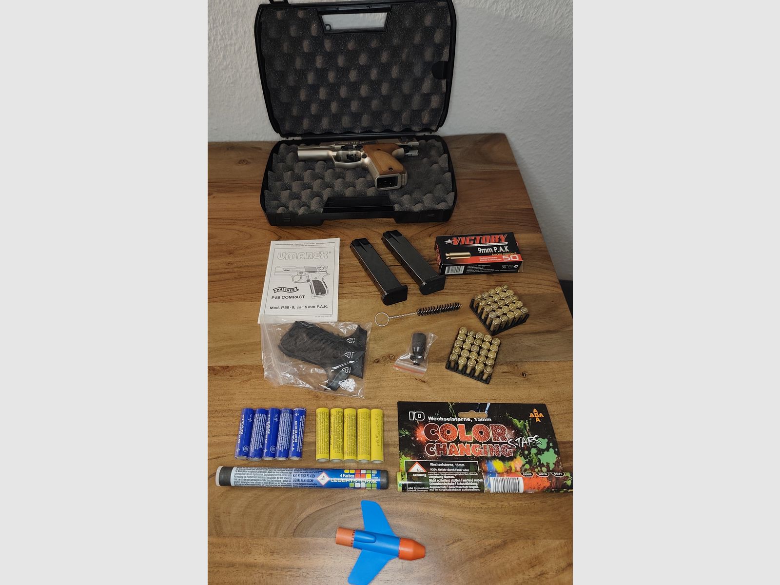 Walther P88 Compact Nickel PTB 764 Silvester-set ver.Pyro+50 schoten munitie