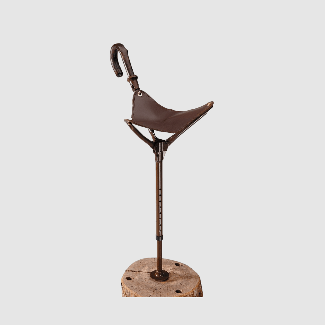 AKAH Bastón de asiento ajustable con superficie de asiento extra grande