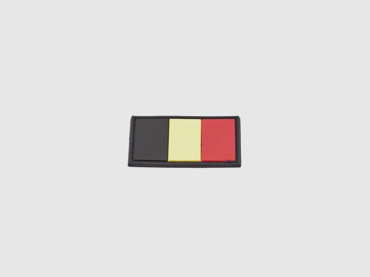 Parche de PVC Bandera de Bélgica 3x5cm con Cierre de Velcro, imagen 2 de 3