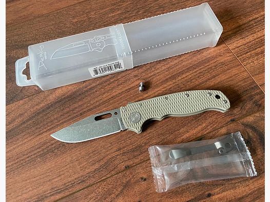 Demko Knives AD20.5 Shark-Lock CPM 3V Clip Point AD205-3V-CTCP Coyote G10