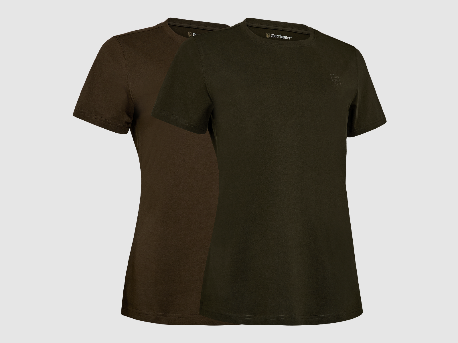 Lady 2-pack T-shirts - Fallen leaf / Timber - Women's clothing size: 48