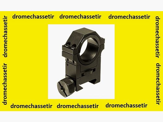 1 Anneau reglable en hauteur, diametre 30mm et 25,4mm, pour rail picatinny en 21mm de largeur, couleur noir