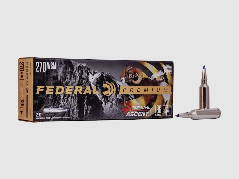 Federal Premium Terminal Ascent .270 WSM 136GR 20 patronen