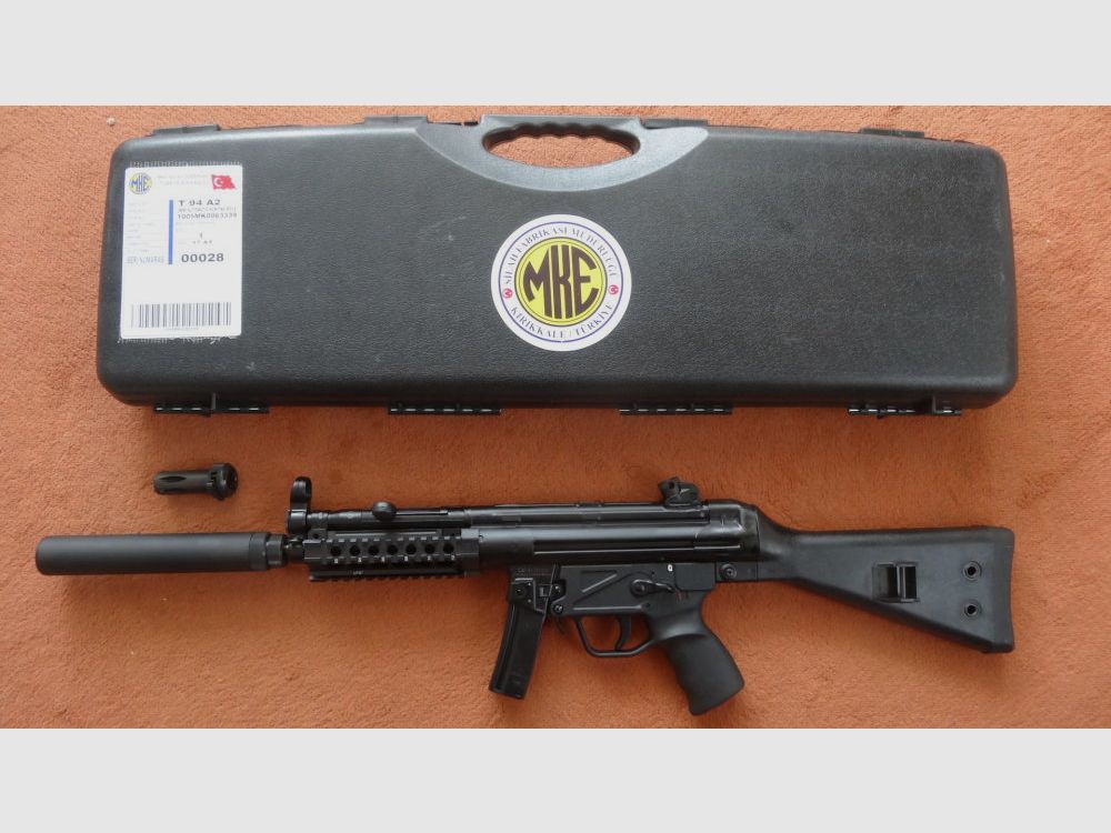 MKEU SL-Büchse-MKE T94 Cal. 9x19mm incl. B&T QD SMG/PDW Schalldämpfer, Kal. 9 x 19 mm