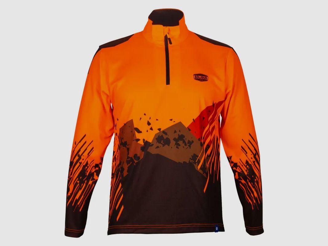 Long sleeve high visibility T-shirt orange - Standard EN 17353, image 2 of 8