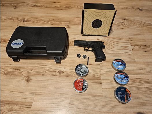 Walther CP 88 + munición + cápsulas de CO2 + caja de captura de balas + 2x cargadores