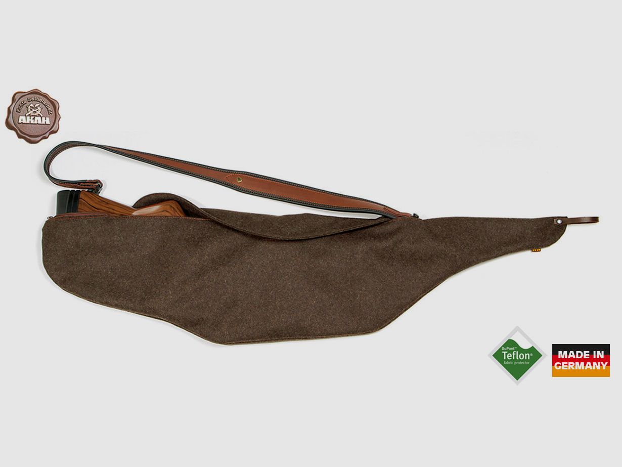 Pirschfutteral aus Loden braun - 120cm, teflonbeschichtet