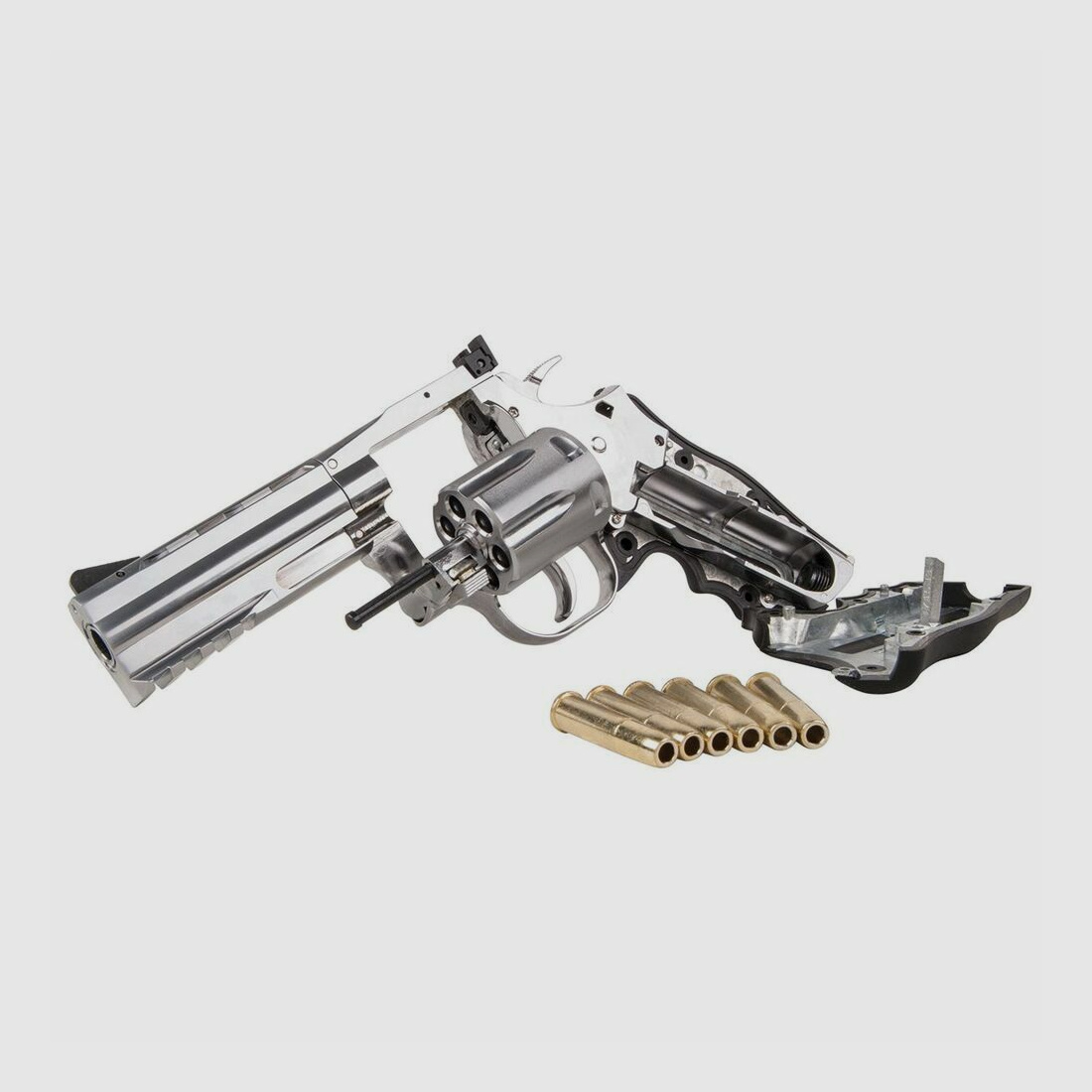Dan Wesson 715 4" .177 Silber 4,5mm Druckluft Co2