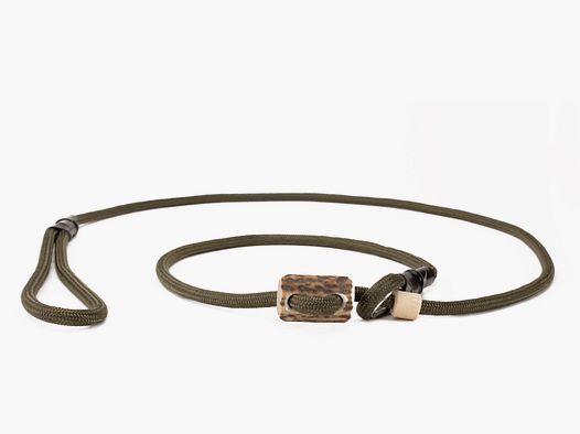 Mystique® Field trial Moxon-Leine 6 mm 150 cm Khaki mit Hornstopper