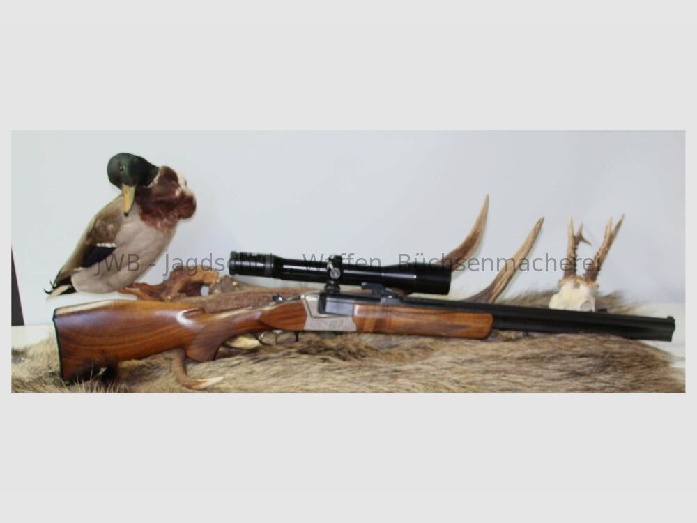 Bockbüchsflinte Krieghoff Teck z podwójnym zamkiem Bock z wymiennym lufą 12/70;.30RBlaser