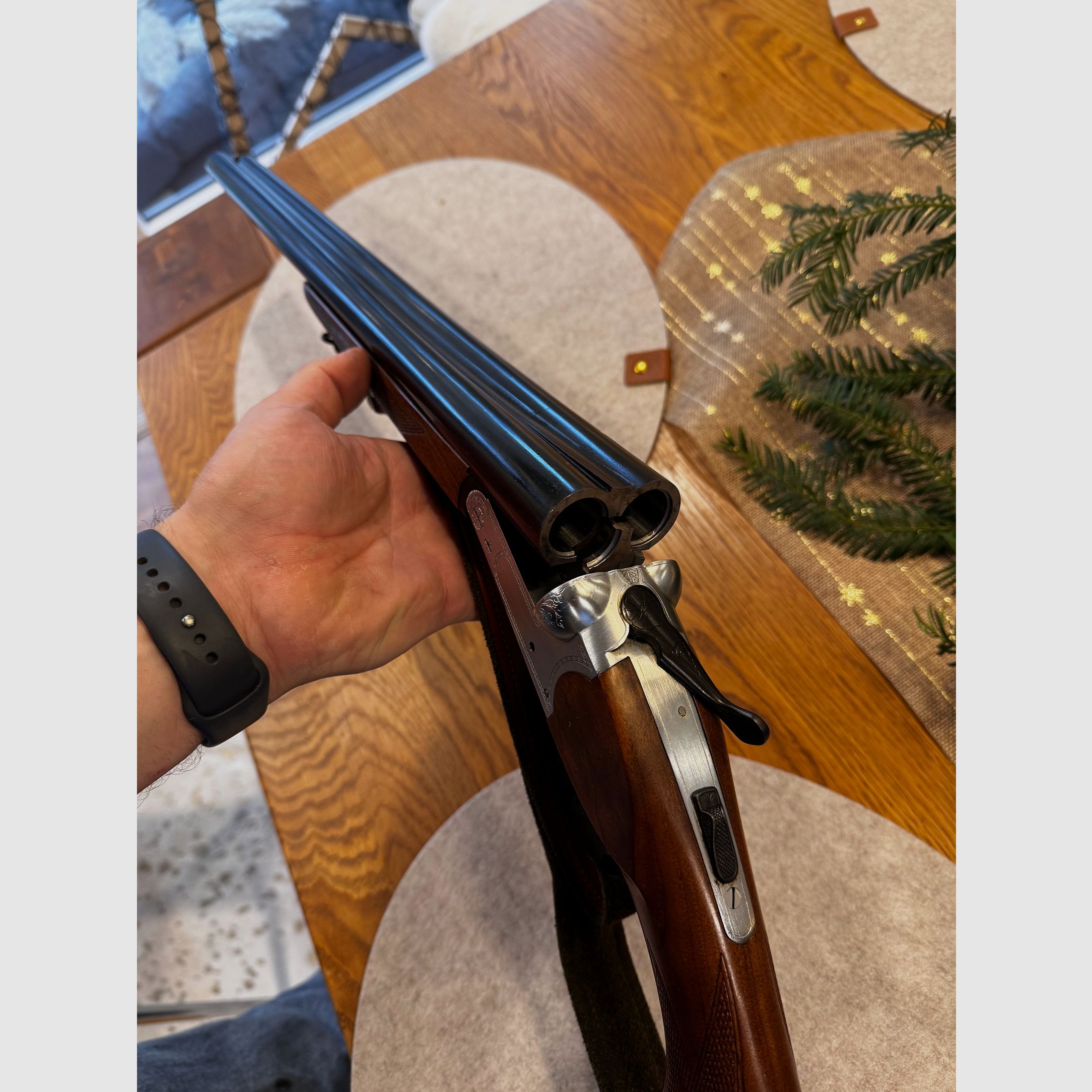 kurze Kutscherflinte, Doppelflinte Mercury Light im Kaliber 12/70