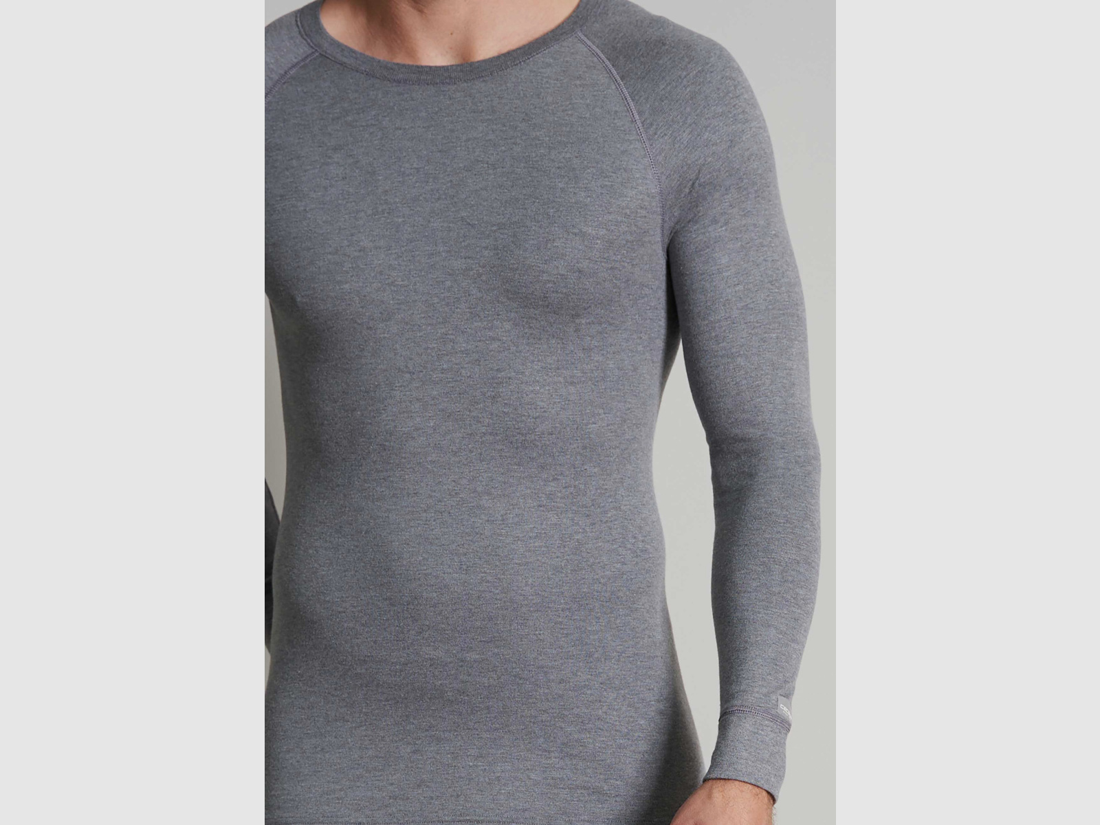 CECEBA Thermo Sport 1/1 Arm Shirt Grau Dunkel Melange