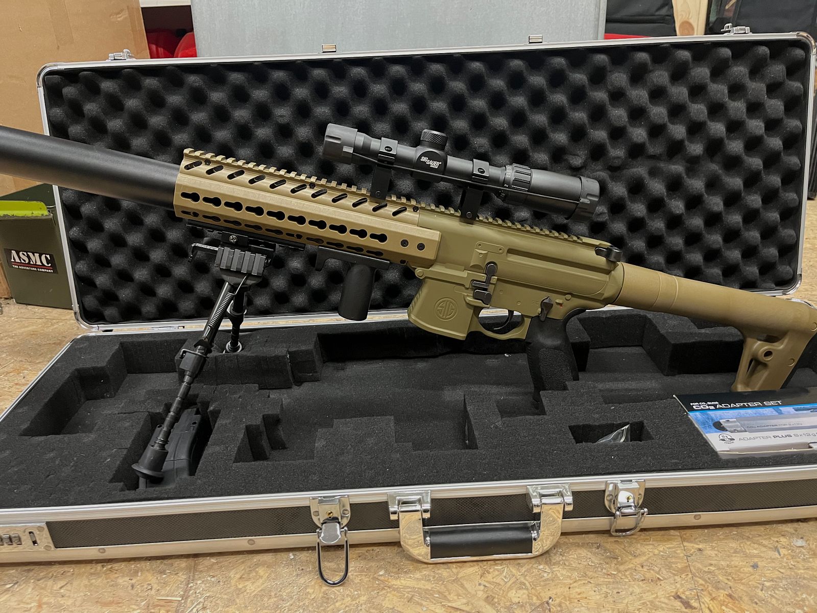 SIG SAUER MXC Gen2 Diabalo Dark Earth + Koffer/ ZF ( Adapter, Zweibein )