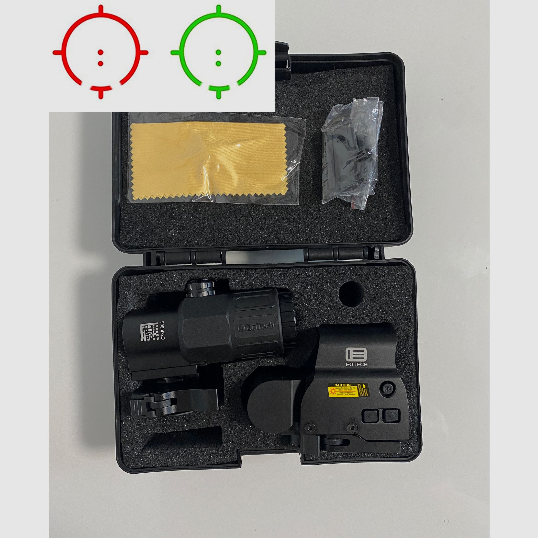 EoTech 558 + G33 magnifying scope combo replica / clone red dot sight red dot aiming like G45 G43