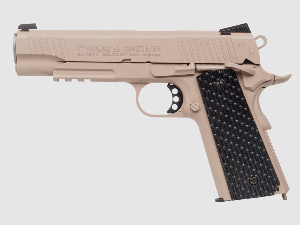 Swiss Arms P1911 Tan 4,5mm BB - Druckluft Co2 BlowBack