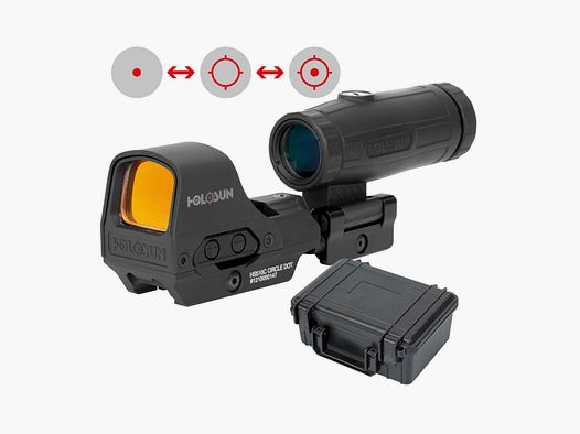Set Holosun HS510C + ingranditore HM3X + custodia di protezione