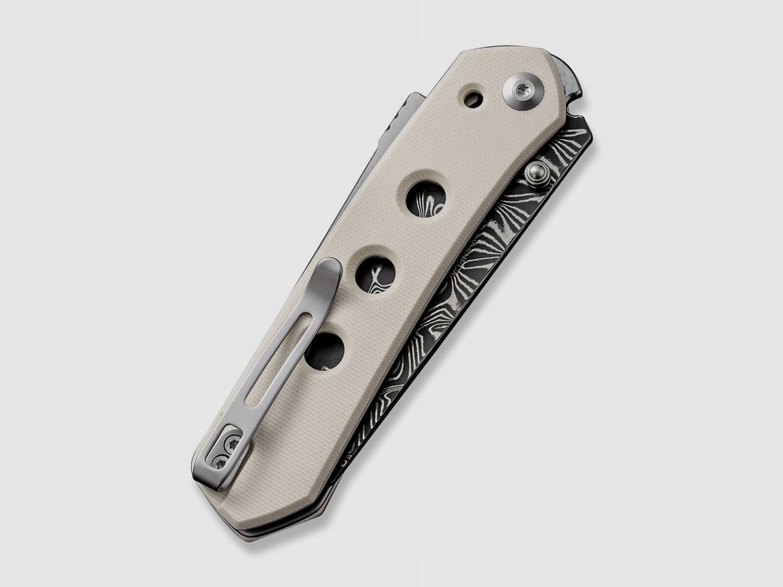 Civivi Vision FG Folding Knife Damascus Ivory G10 C22036-DS1, image 4 of 10