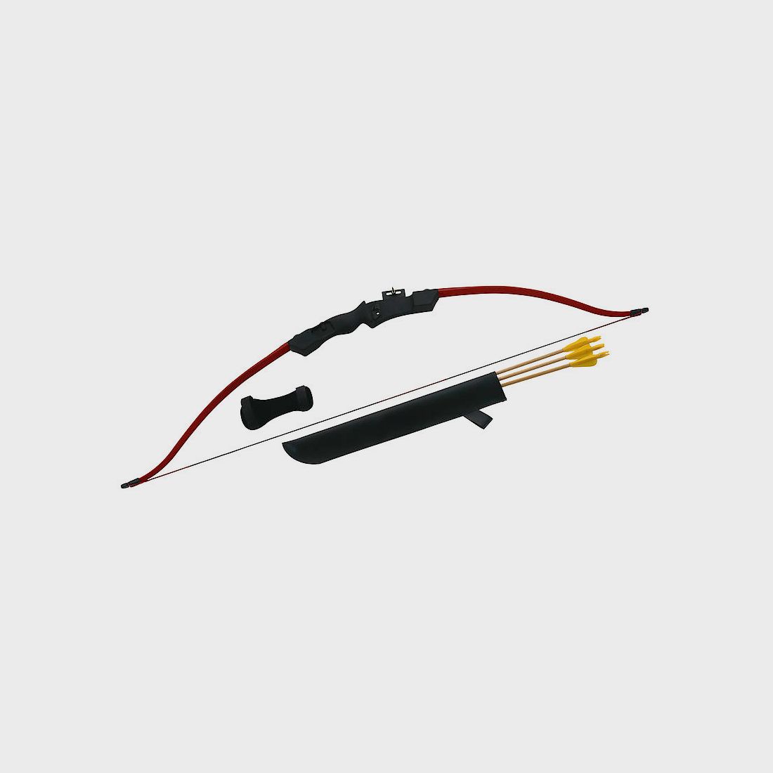 120cm Bogenset + Jugend-Recurve-Bogen 3x Holzpfeil 28" Geschenkverpackung