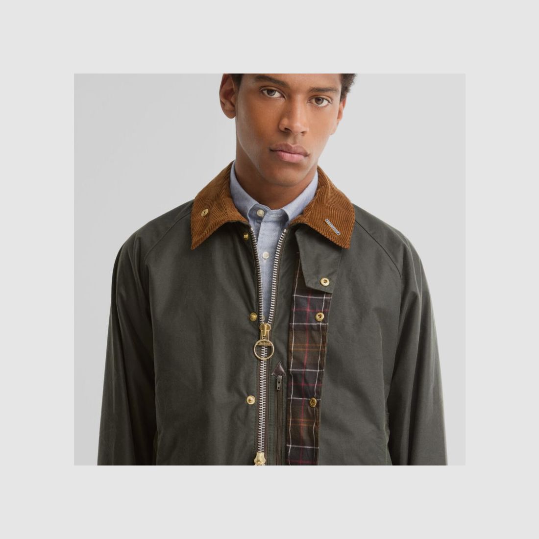 Barbour H-Jacke Beaufort Icons Wax | sage, afbeelding 8 van 10