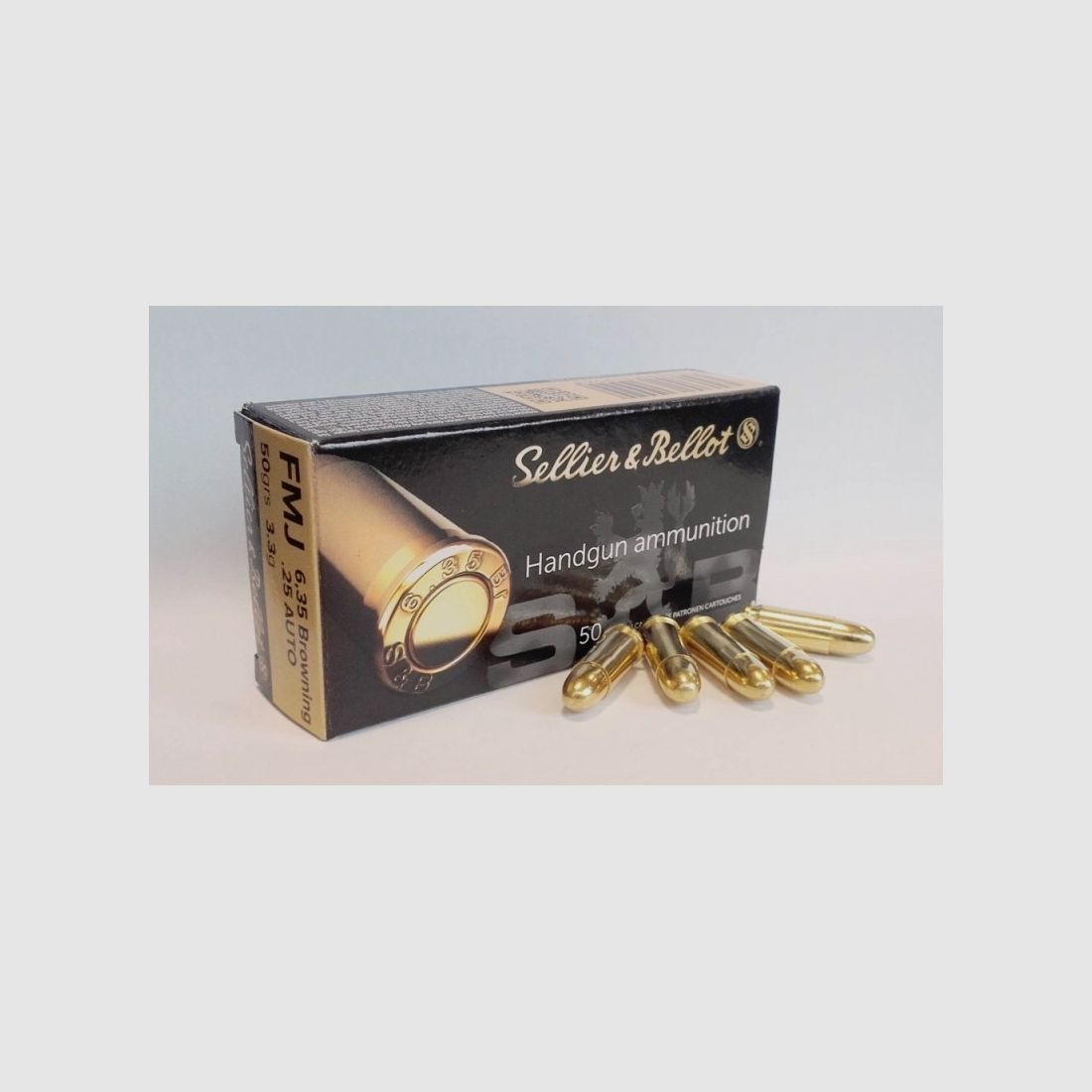 Munizioni a palla S&B cal. 6,35 Browning – 3,3 g FMJ (1 confezione da 50 pezzi)