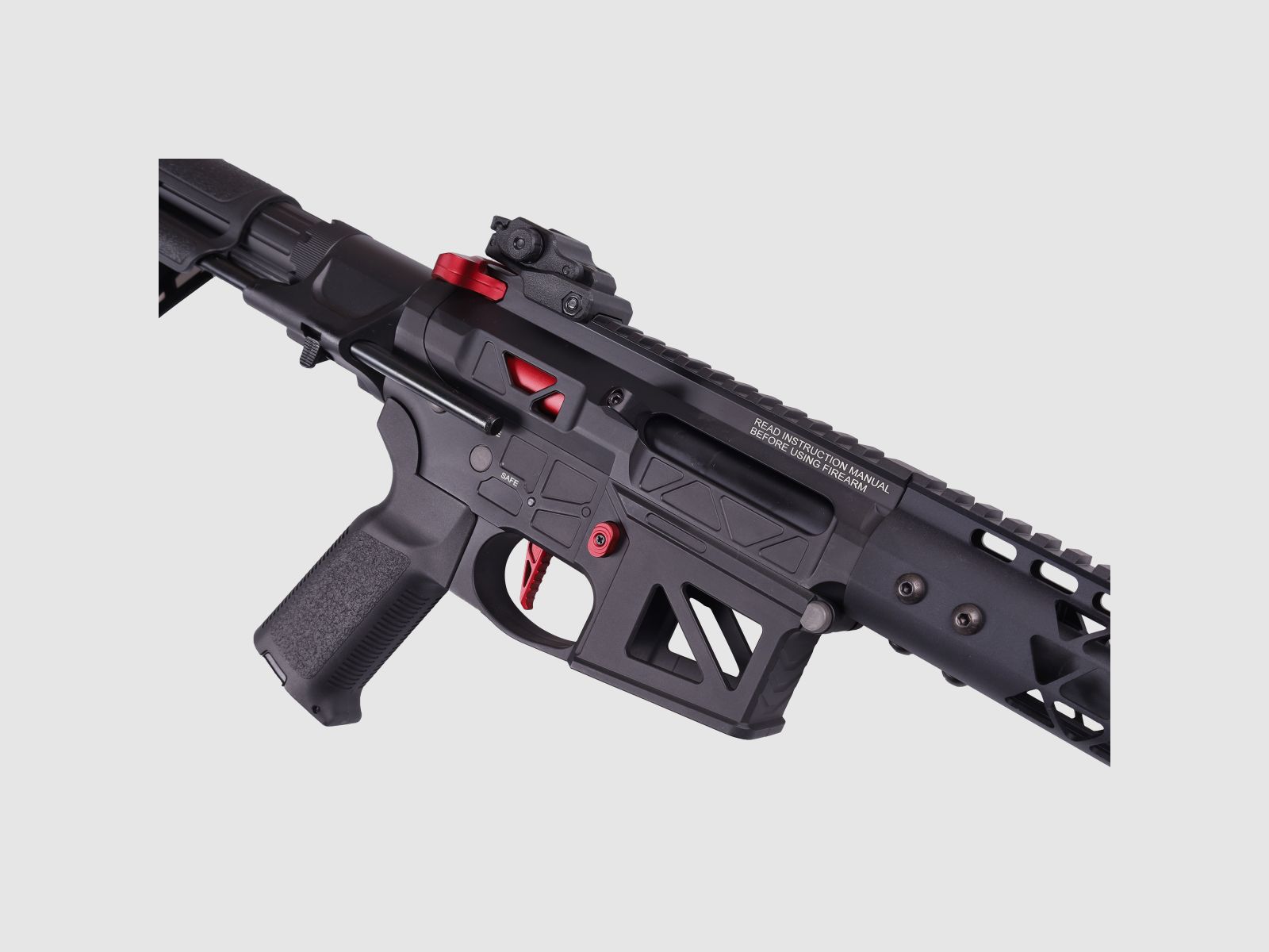 GP R15 FREYA ALPHA Full Skeleton PDW 13" gen.2 M-LOK Czarny/Czerwony S-AEG 18+ -F- | Delta Armory