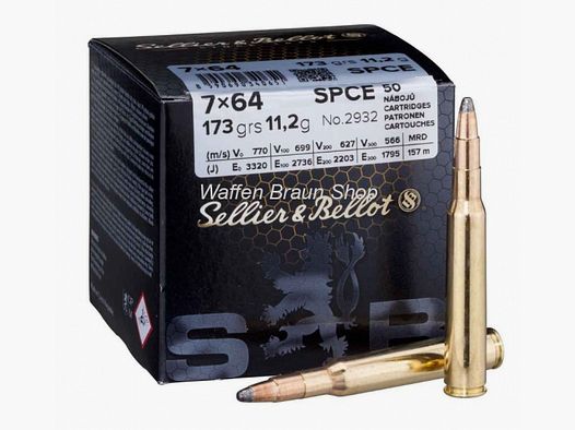 S+B 7x64 SPCE 173grs. 50pcs