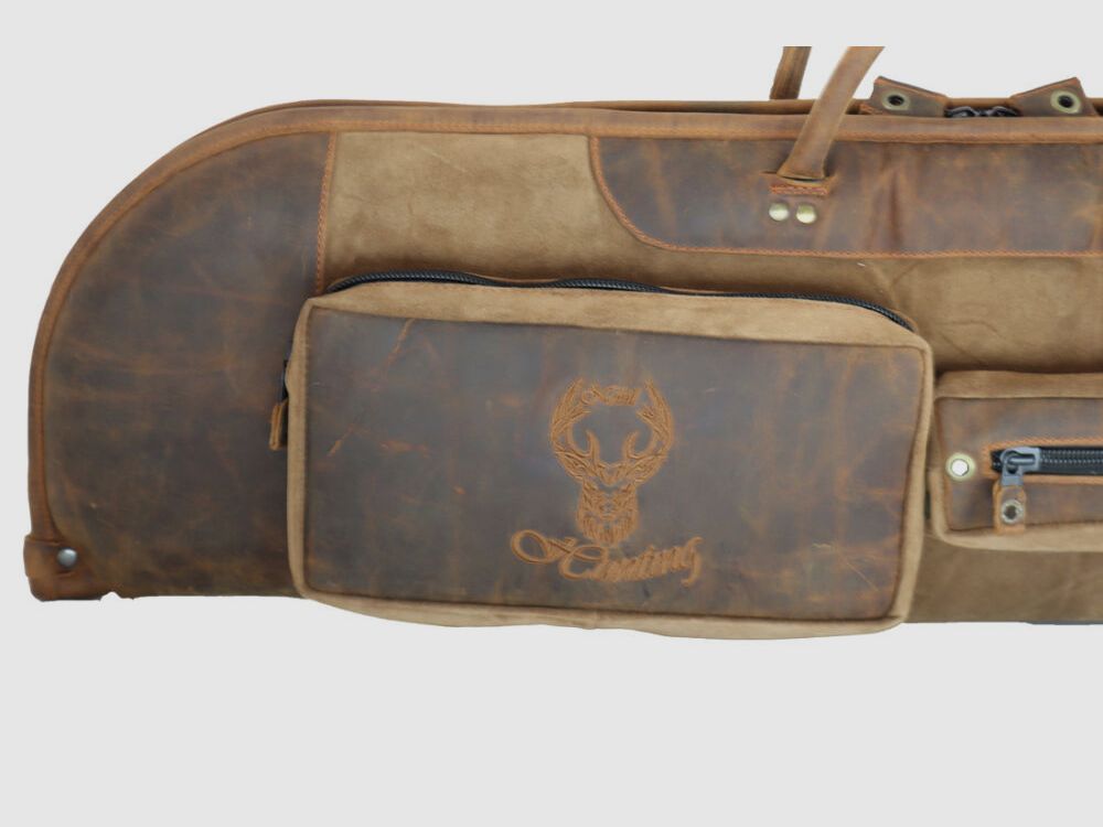 Nobil Hunting Leder Futteral 120cm in braun, handgenäht
