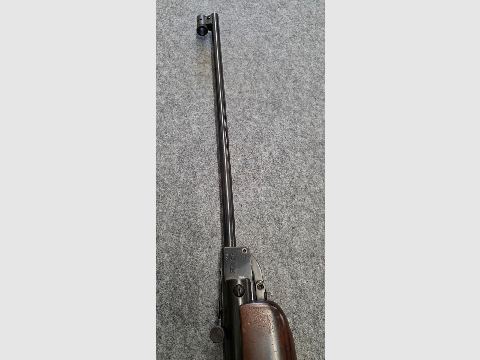 With rare luxury stock Weihrauch HW 35 from 1968 without F-mark break barrel air rifle caliber 4.5 mm HW35