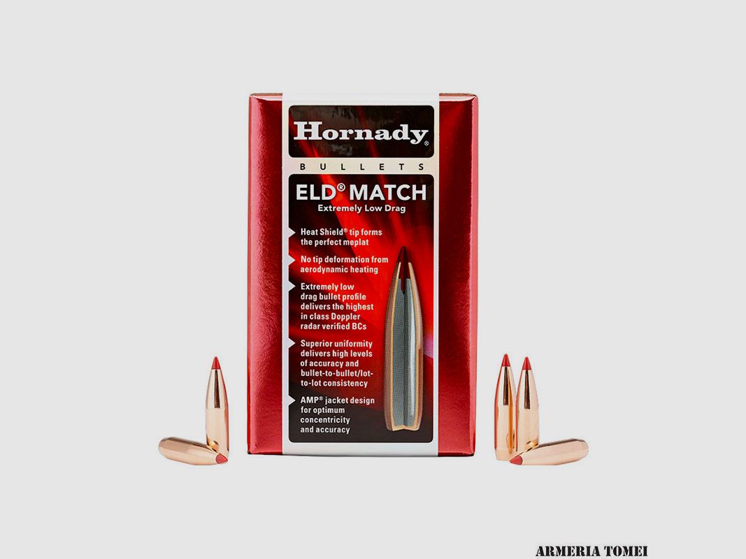 WIEDERLADUNGSGESCHOSSE – HORNADY – ELD-MATCH 22 KAL .224″ 73GR (100 STK)