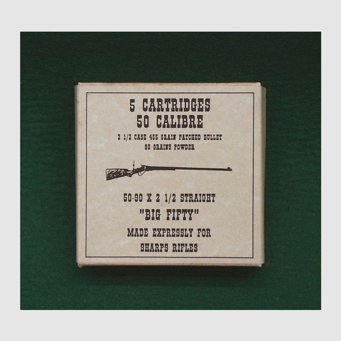 Replika Scatole di cartucce 50 Calibre 50-90x2-1/2 Dritto
