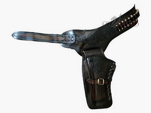 Western Holster Linkshänder mit 24 Deko Patronen