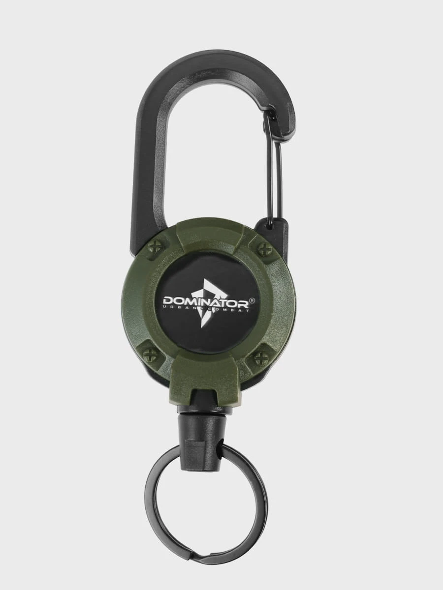 Dominator Retraktor taktische Leine, einziehbares Stahlseil 64 cm olivgrün