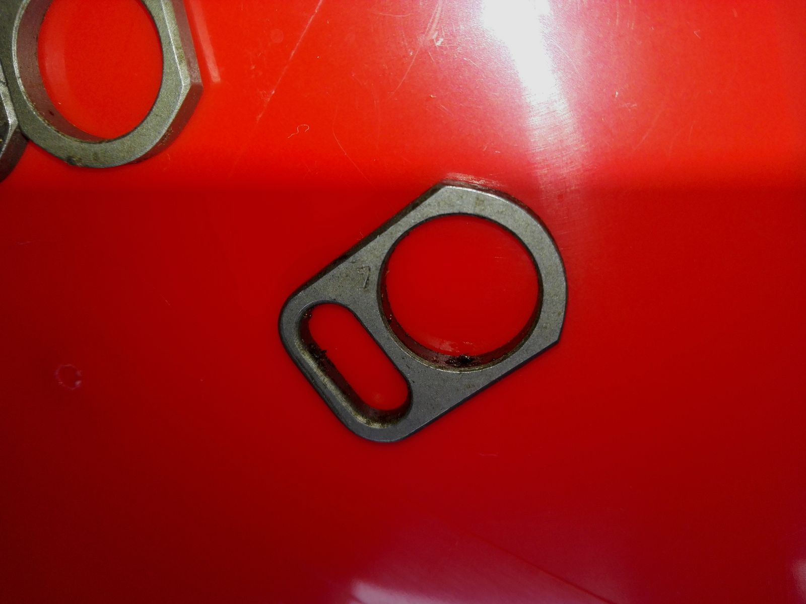 Original polnische AK 47 Gasblock Trageriemenplatten/gasblock sling mounting plates wie neu!   Tags: AKM AK74 Saiga MPi Yunker Type 56